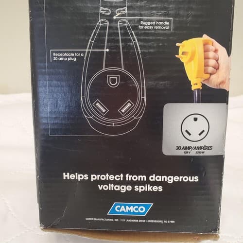 Camco Power Grip 30A RV Circuit Analyzer Plug Surge Protector - Thumbnail 8