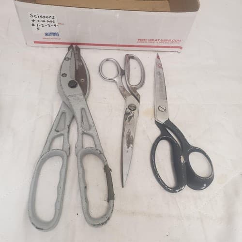 Lot of 3 Straight Cut Tinner Snips Pinking Shears Scissors #5 - Thumbnail 4