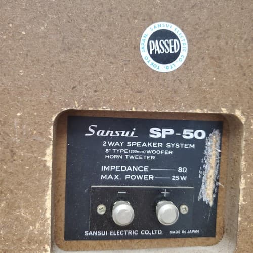 Set of 2 Vintage Sansui SP-50 2 Way Speaker System - Thumbnail 6