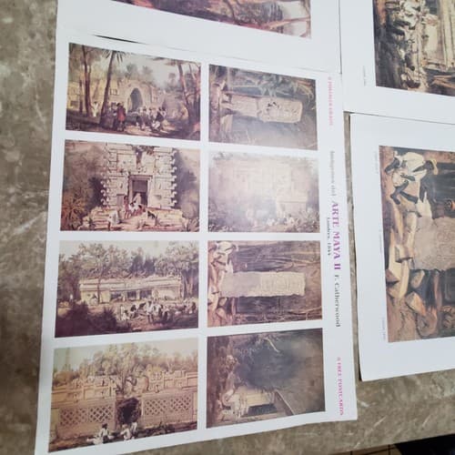 Lot of 9 Art Prints of Ruins and Temples - Thumbnail 2