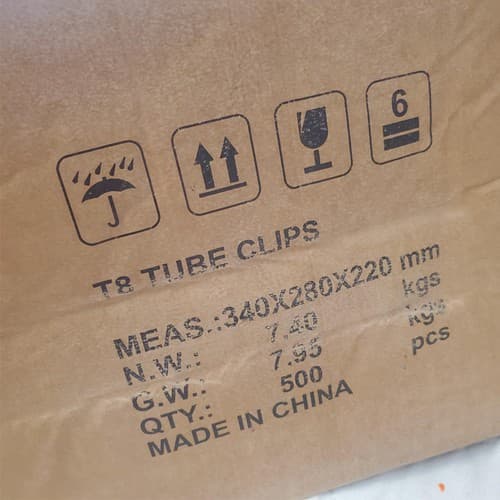 Box of 500 T8 Clips Bracket Hanger for LED Light Tube, LED Fluorescent Tube - Thumbnail 2