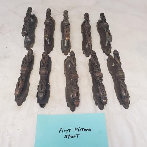 Lot of 10 Vintage Amerock Carriage House Center Bar Cabinet Pull Handle - Image 1