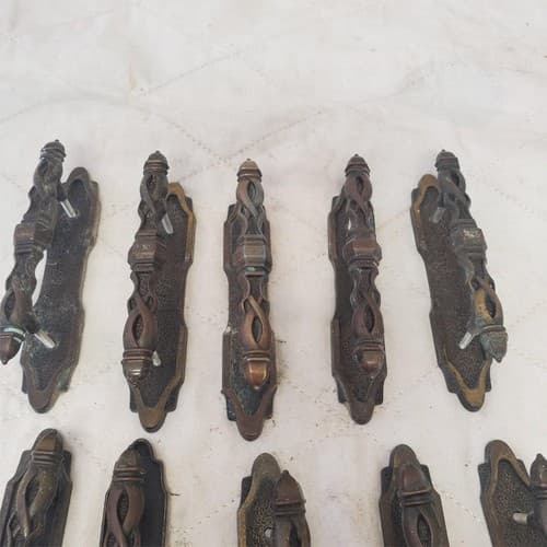 Lot of 10 Vintage Amerock Carriage House Center Bar Cabinet Pull Handle - Thumbnail 3