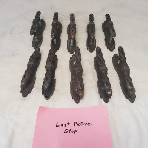 Lot of 10 Vintage Amerock Carriage House Center Bar Cabinet Pull Handle - Thumbnail 6