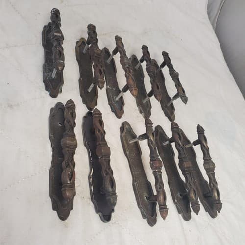 Lot of 10 Vintage Amerock Carriage House Center Bar Cabinet Pull Handle - Thumbnail 5