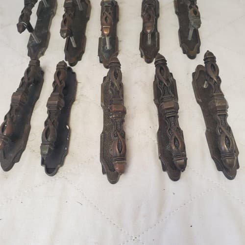 Lot of 10 Vintage Amerock Carriage House Center Bar Cabinet Pull Handle - Thumbnail 2