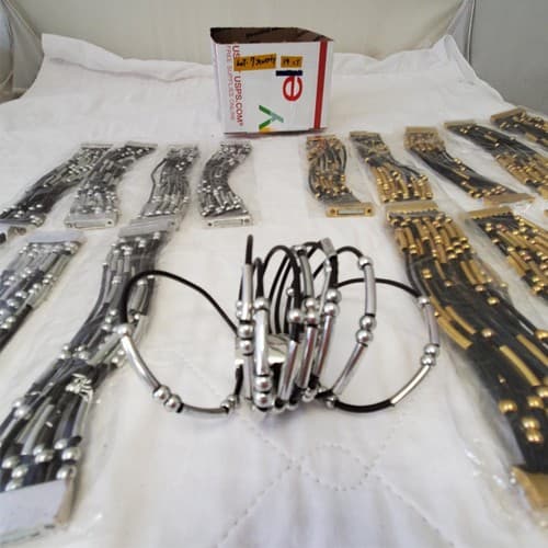 Lot of 19 Stripped Beaded Bracelet LOT-7 - Thumbnail 7