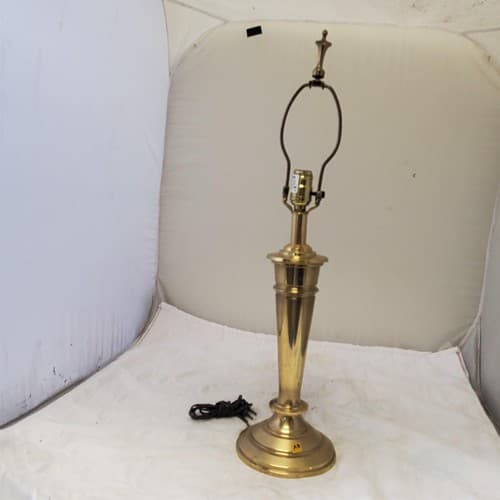 Vintage Solid Brass Portable Table Lamp AB - Thumbnail 3