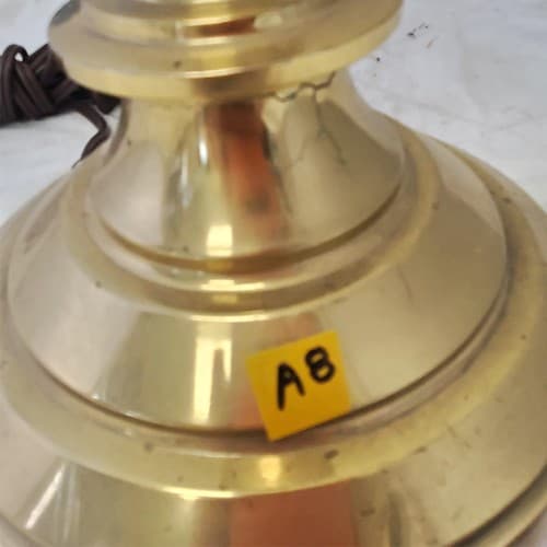 Vintage Solid Brass Portable Table Lamp AB - Thumbnail 2