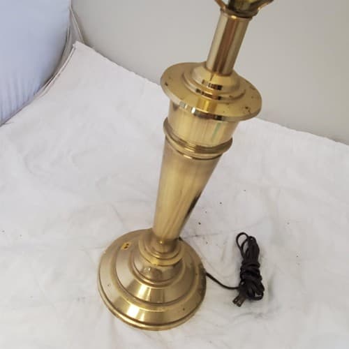 Vintage Solid Brass Portable Table Lamp AB - Thumbnail 5