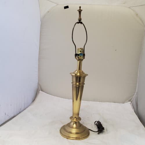 Vintage Solid Brass Portable Table Lamp AB - Thumbnail 4