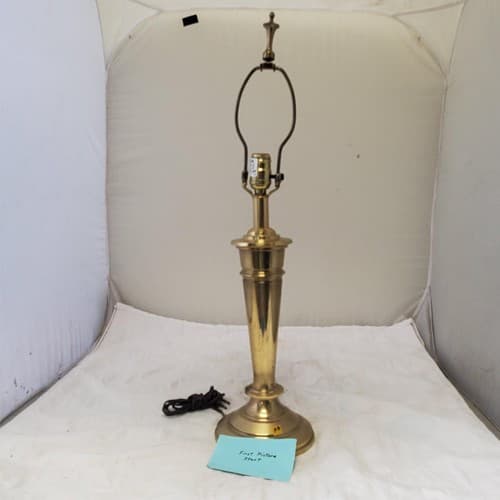 Vintage Solid Brass Portable Table Lamp AB - Image 1