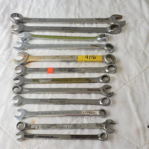 12 Pcs 12 Point SAE Combination Wrench Set - Lot 412 - Thumbnail 3