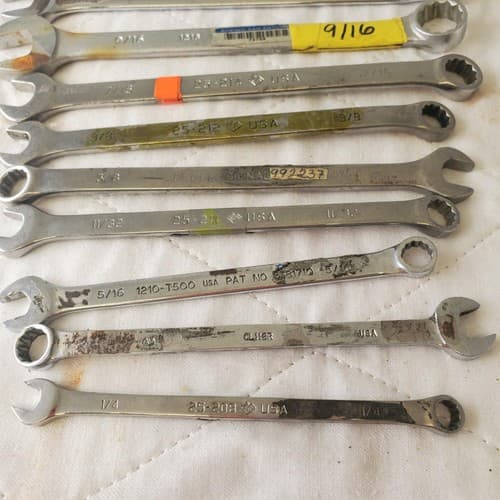 12 Pcs 12 Point SAE Combination Wrench Set - Lot 412 - Thumbnail 4