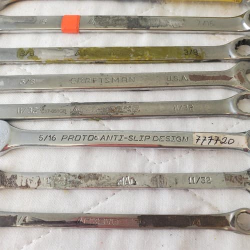 12 Pcs 12 Point SAE Combination Wrench Set - Lot 412 - Thumbnail 7