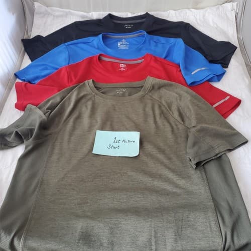 Lot of 4 Assorted Size M 38-40 Multi Brand Dry Fit Short Sleeve Shirt Men's - Image 1