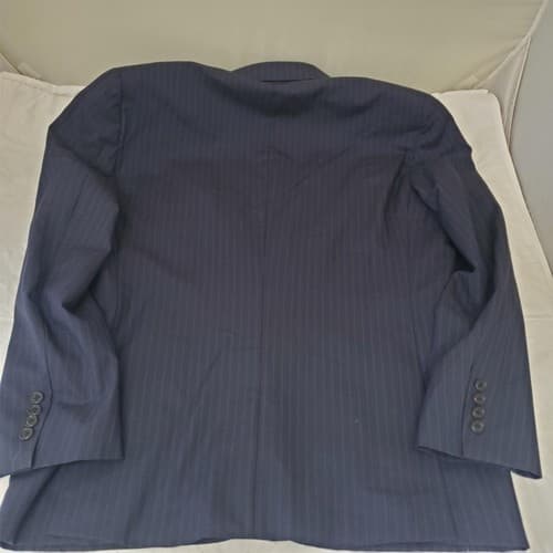 HICKEY FREEMAN 100% Wool Blue Striped Blazer Suit Jacket Sport Coat YB003 40R - Thumbnail 2