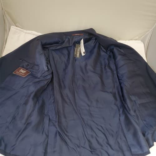 HICKEY FREEMAN 100% Wool Blue Striped Blazer Suit Jacket Sport Coat YB003 40R - Thumbnail 4