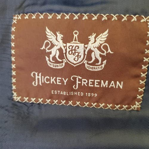 HICKEY FREEMAN 100% Wool Blue Striped Blazer Suit Jacket Sport Coat YB003 40R - Thumbnail 3