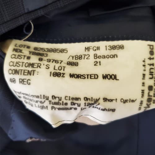 HICKEY FREEMAN 100% Wool Blue Striped Blazer Suit Jacket Sport Coat YB003 40R - Thumbnail 8