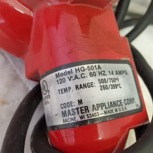 Lot of 2 MASTER Appliance HG-501A Professional Heavy Duty Heat Gun LOT 625 - Thumbnail 10