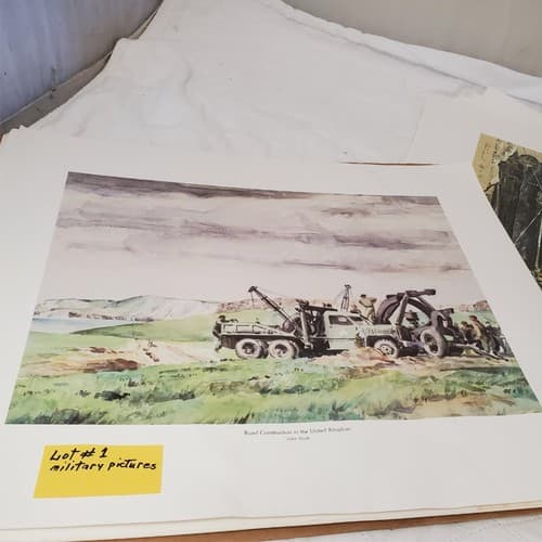 Lot of Assorted Vintage World War II Art Prints LOT-1 - Thumbnail 2