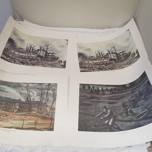Lot of Assorted Vintage World War II Art Prints LOT-1 - Thumbnail 5