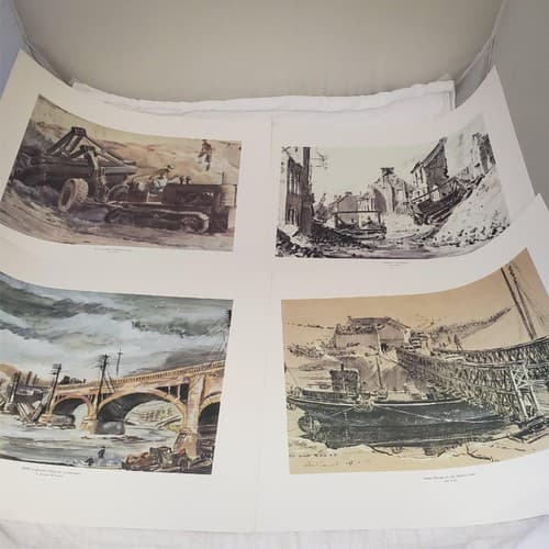 Lot of Assorted Vintage World War II Art Prints LOT-1 - Thumbnail 3