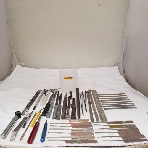 Lot of Grip Scale, Antique Irons Blades Cutters and More LOT-832 - Image 1