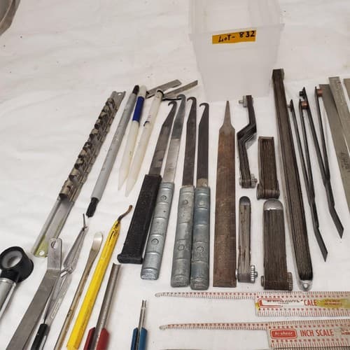 Lot of Grip Scale, Antique Irons Blades Cutters and More LOT-832 - Thumbnail 4