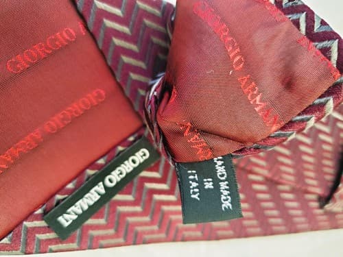 Giorgio Armani 100% Silk Men's Neck Tie Made in Italy - Thumbnail 4