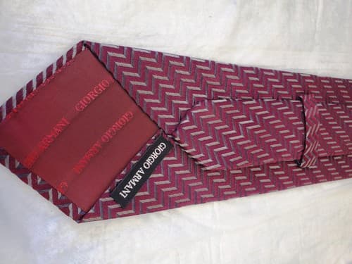 Giorgio Armani 100% Silk Men's Neck Tie Made in Italy - Thumbnail 3