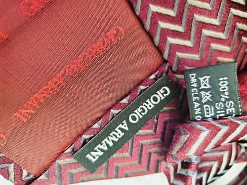 Giorgio Armani 100% Silk Men's Neck Tie Made in Italy - Thumbnail 5