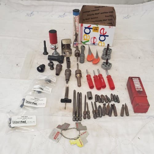 Lot of Assorted Shank Router Bits, Nut Drivers, Allen Bolt & other Tools LOT 306 - Image 1