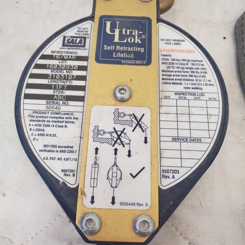 Sala Ultra Lok Self Rretracting lifeline 3103107 / 11ft - Thumbnail 2