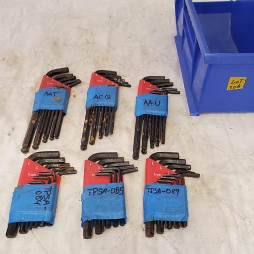 Lot of Assorted Various Long Arm Hex Key Sets LOT 308 - Image 1
