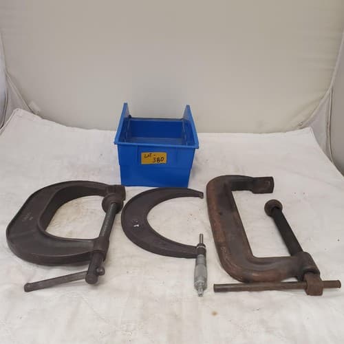 Lot of Various Wright Extra Heavy C-Clamp Wrench Hand Tool LOT 380 - Image 1