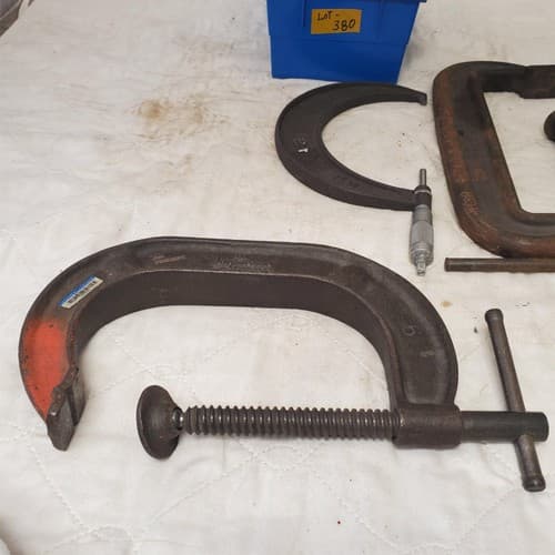 Lot of Various Wright Extra Heavy C-Clamp Wrench Hand Tool LOT 380 - Thumbnail 5