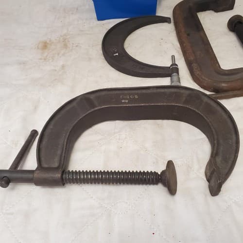 Lot of Various Wright Extra Heavy C-Clamp Wrench Hand Tool LOT 380 - Thumbnail 4