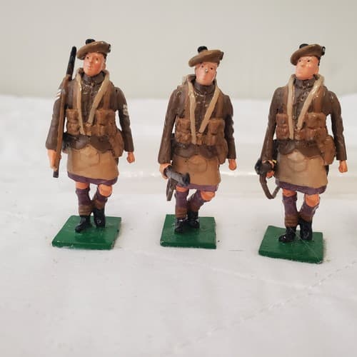Hand Painted Metal 50mm Scottish Regiment Soldiers Set of 6UK CM-1 - Thumbnail 3
