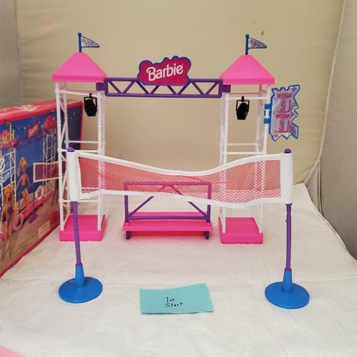 Barbie Sparkle Beach Volleyball Fun Play Set Mattel Arcotoys 1995 - Image 1