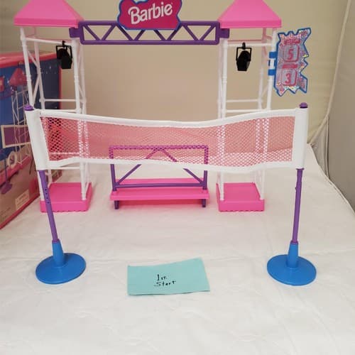 Barbie Sparkle Beach Volleyball Fun Play Set Mattel Arcotoys 1995 - Thumbnail 2