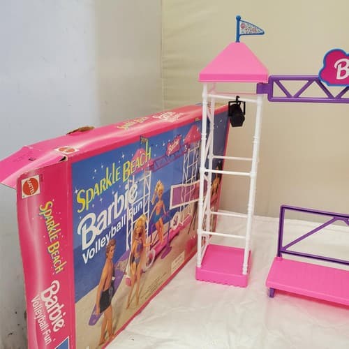 Barbie Sparkle Beach Volleyball Fun Play Set Mattel Arcotoys 1995 - Thumbnail 6