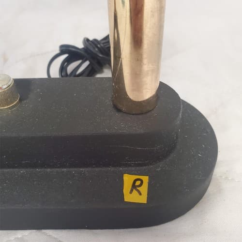 Vintage Portable Brass and Black Halogen Desk Lamp R - Thumbnail 2