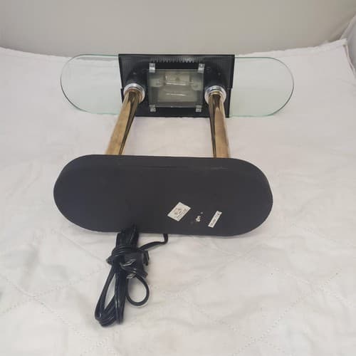 Vintage Portable Brass and Black Halogen Desk Lamp R - Thumbnail 6