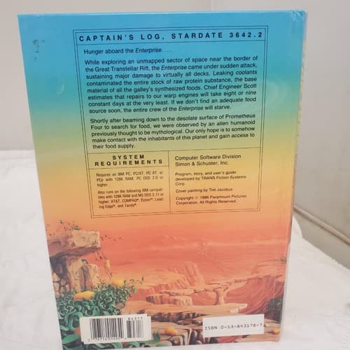 Vintage 1986 Star Trek The Promethean Prophecy IBM Pc - Thumbnail 4