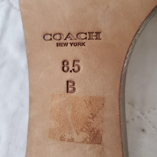 Coach Manya Size 8.5B Kitten Heel Super Soft Metallic In Napa Leather Light Gold - Thumbnail 10