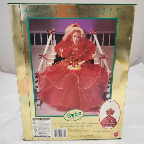 Barbie 1993 - Mattel Happy Holidays Special Edition Barbie Doll - Thumbnail 5