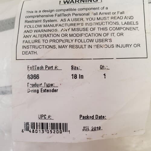 Lot of 3 Falltech D-Ring Extender LOT-634 - Thumbnail 8