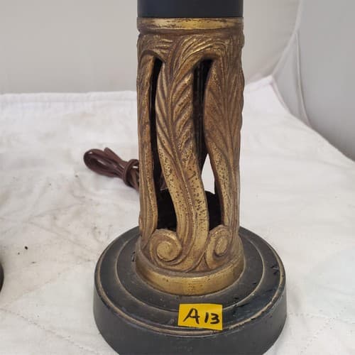 Lot of 2 Vintage Brass Candelabra Table Lamps A13 - Thumbnail 3